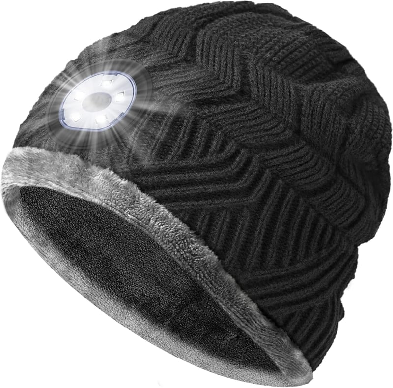 Christmas LED Beanie Hat for Men - Winter Gift