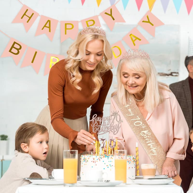 25th Birthday Rose Gold Decoration Set for Women