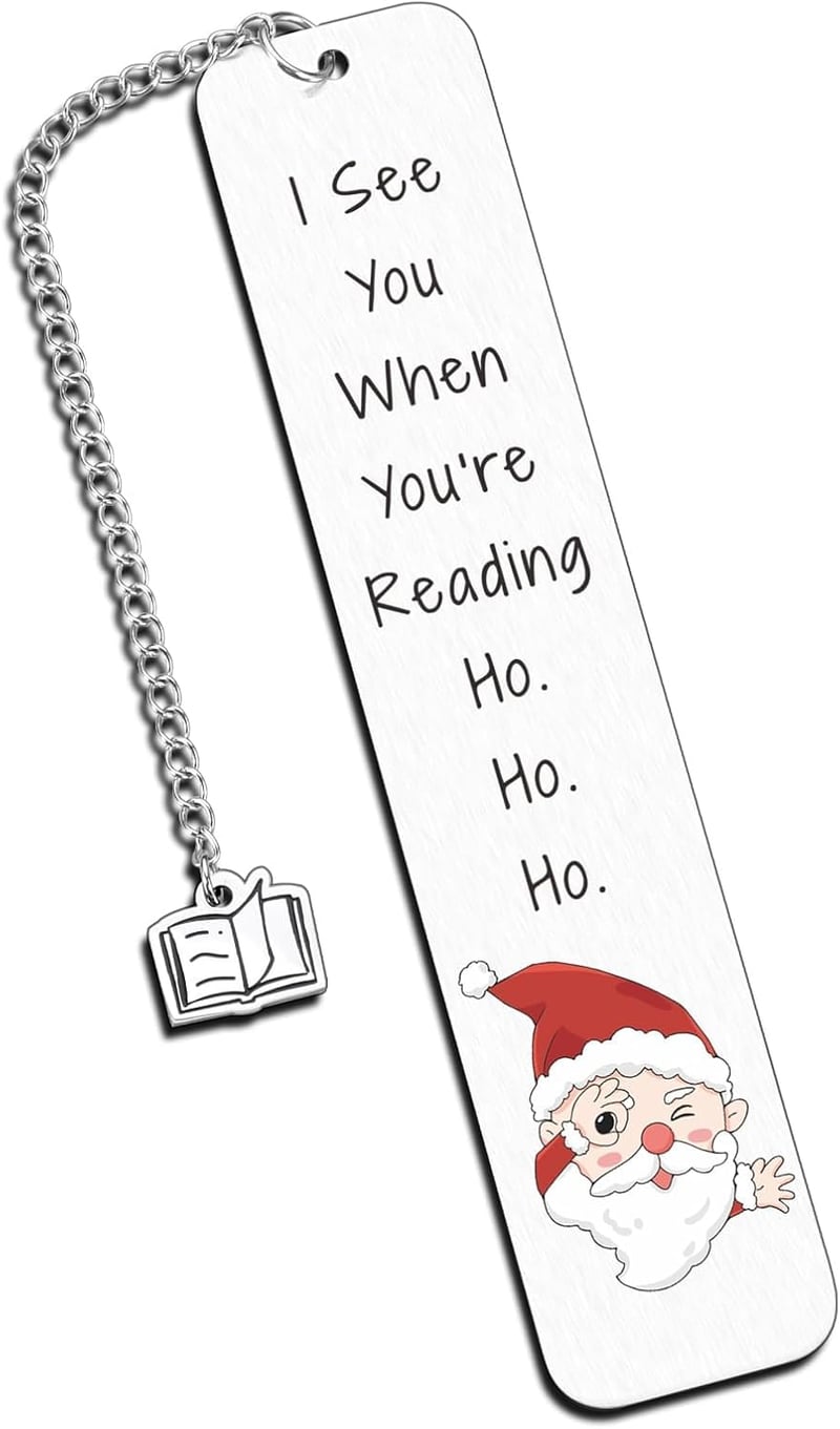 Funny Christmas Bookmarks - Secret Santa Gifts for Book Lovers