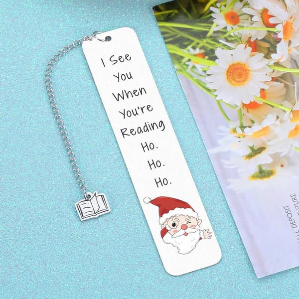 Funny Christmas Bookmarks - Secret Santa Gifts for Book Lovers