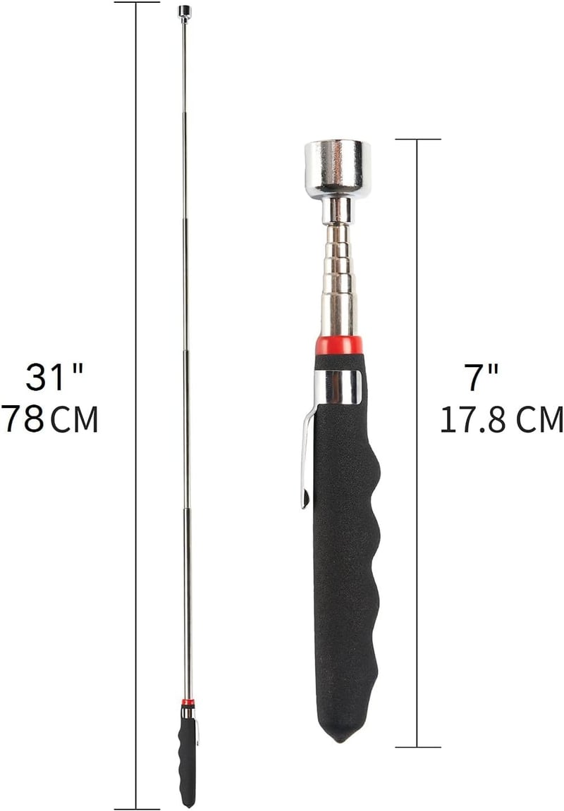 Extendable Magnetic Pickup Tool - 20 lb Capacity, 31
