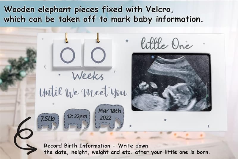 Pregnancy Gift: Sonogram Frame with Baby Countdown