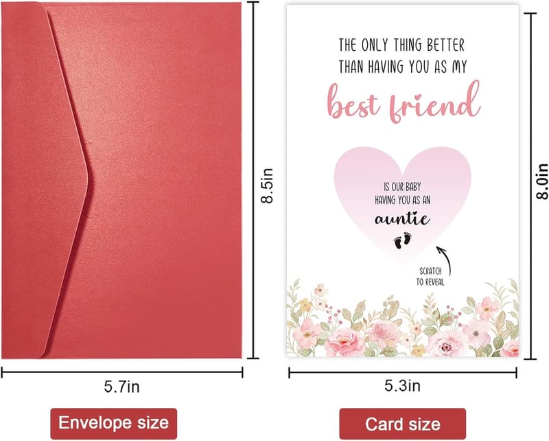 Pregnancy Reveal Scratch-Off Card for Best Friend