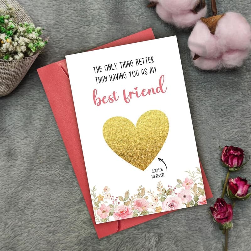 Pregnancy Reveal Scratch-Off Card for Best Friend