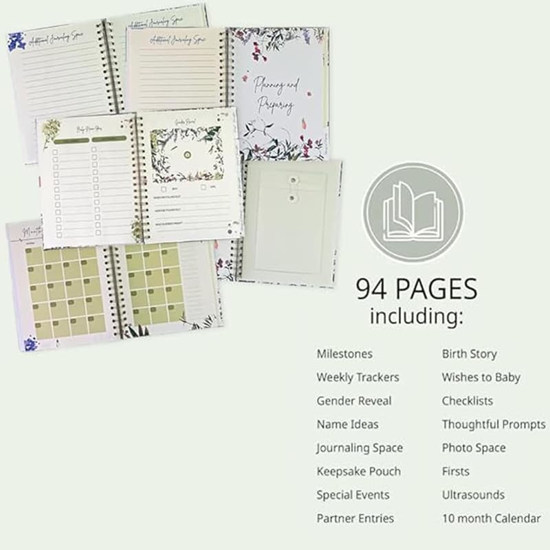 Pregnancy Journal for First-Time Moms | 94-Page Planner