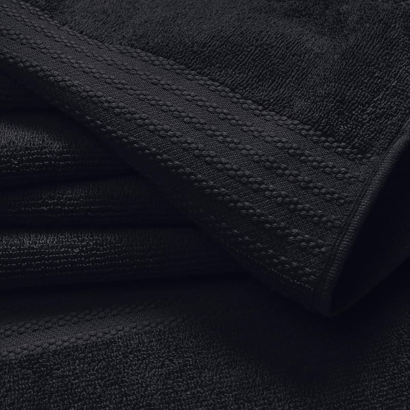 Ultra Soft 8-Piece Cotton Towel Set - Ideal for Everyday Use, Black
