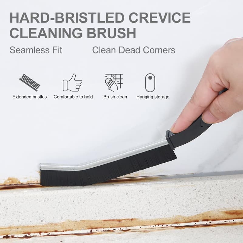 Crevice Cleaning Brush Set - Grout, Bathroom & Kitchen - 3 Pcs