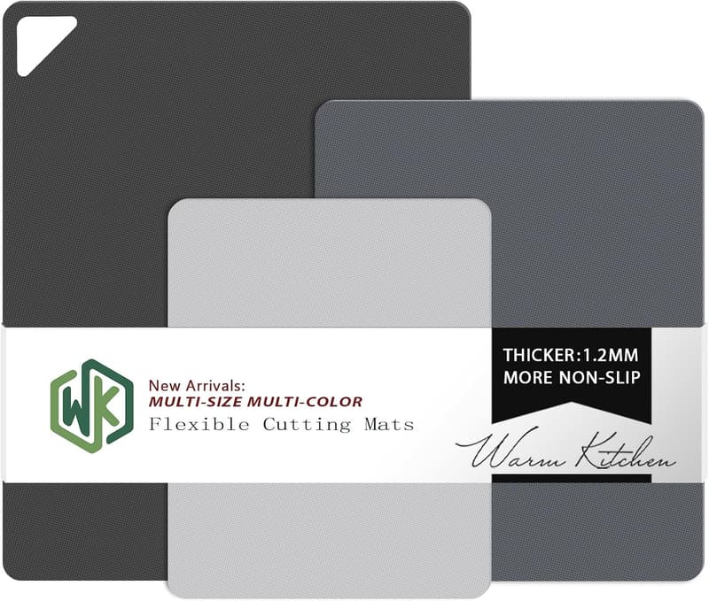 Flexible Plastic Cutting Mats for Kitchen - BPA Free, Non-Slip