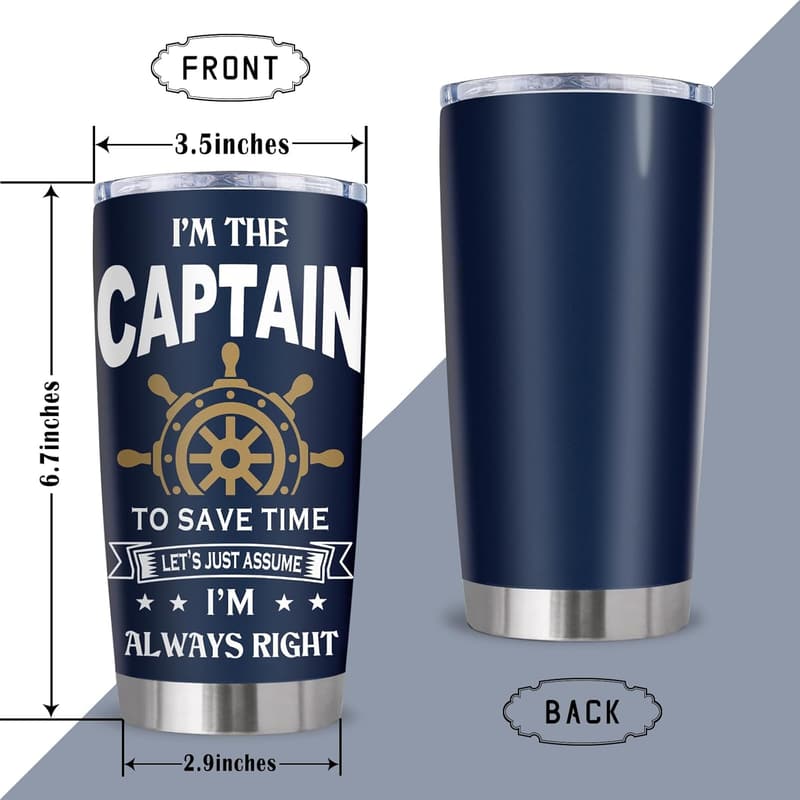 Captain Tumbler 20oz - Perfect Gift for Boat Owners