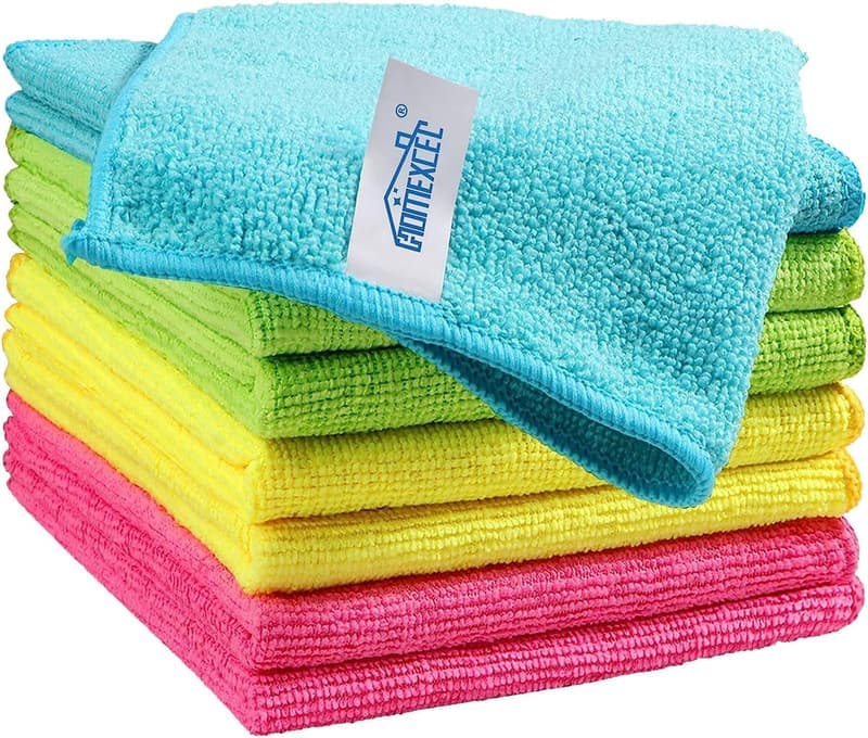 Assorted Microfiber Cleaning Cloths 8-Pack, 11.5