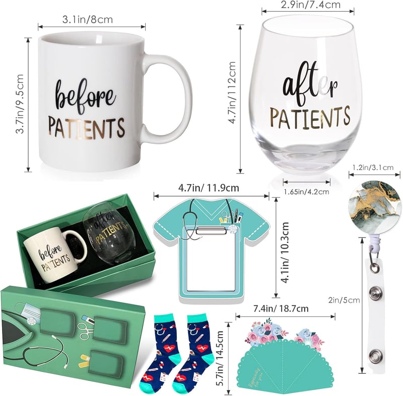 Nurses' Week Gift Set: Coffee Mug & Stemless Wine Glass