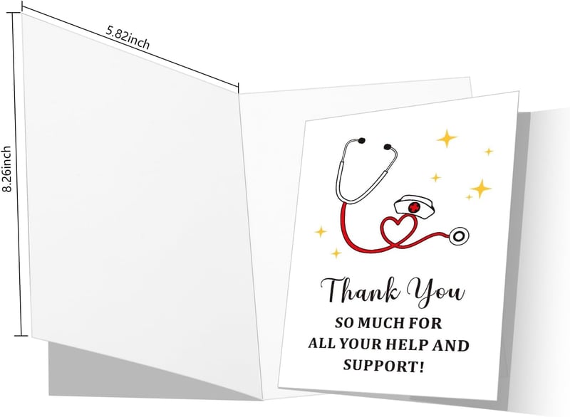 Thank You Cards for Nurses & Doctors - Appreciation Gifts