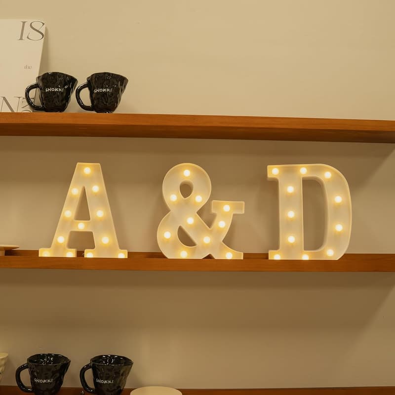 Engagement Party Light Up Marquee Letters - Home Decor Sign