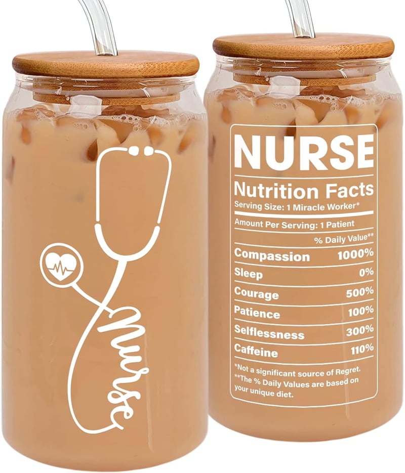 Nurses Week Gift - 16 Oz Can Glass for Nurses