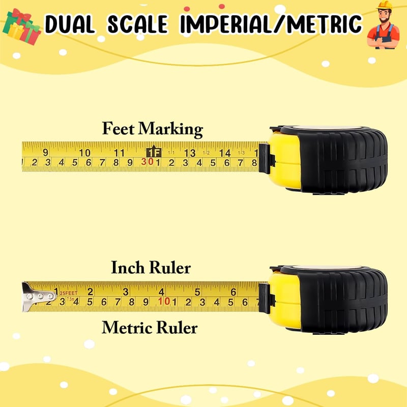 Engraved 25 FT Tape Measure - Tool Gift for Grandpa