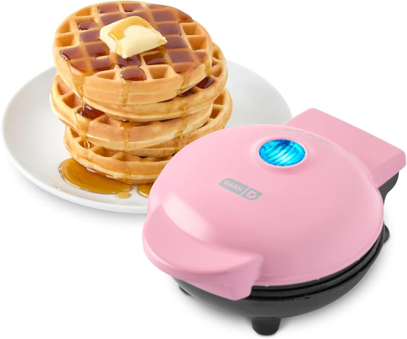 DASH Mini Waffle Maker for Keto Chaffles - 4 Inch, Pink