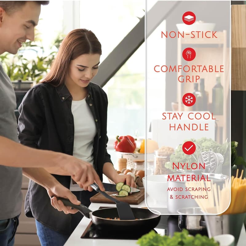 35-Piece Nonstick Kitchen Utensils Set - Heat-Resistant Silicone & Nylon