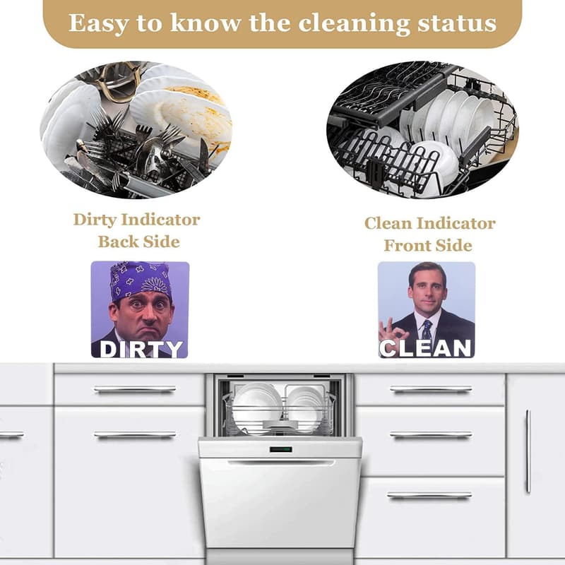 Clean & Dirty Dishwasher Magnet - Double-Sided Kitchen Indicator