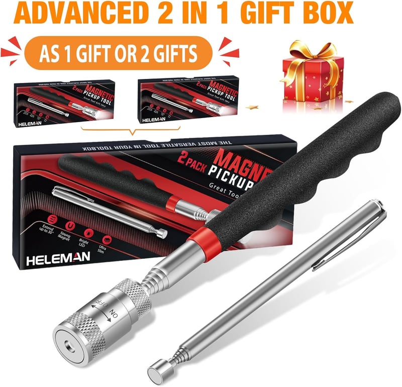 Magnetic Pickup Tool Set - Cool Gadget for Men’s Christmas Gifts