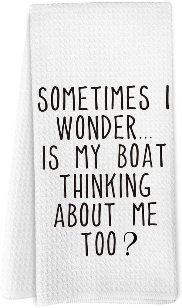 Lake House Kitchen Towels for Boat Owners - 16x24 Inch