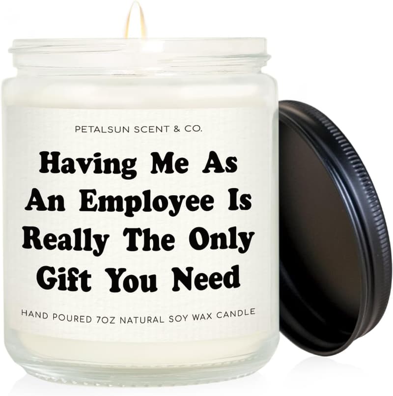 Handmade Lavender Soy Wax Candle for Boss's Birthday