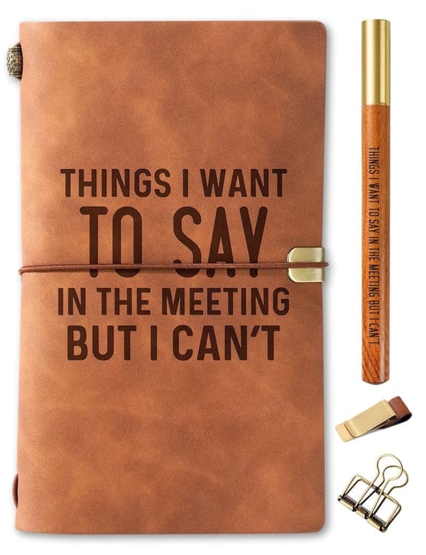 Leather Journal Notebook with Pen - Ideal Gift for Boss or Coworker