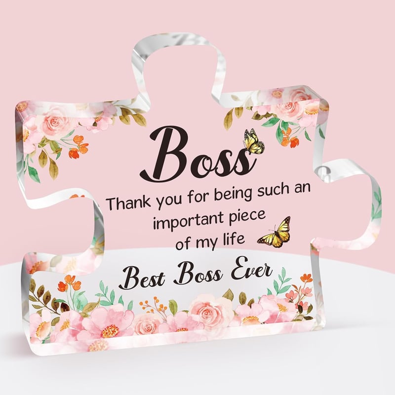 Boss Day Engraved Acrylic Puzzle Plaque - Gift for Women