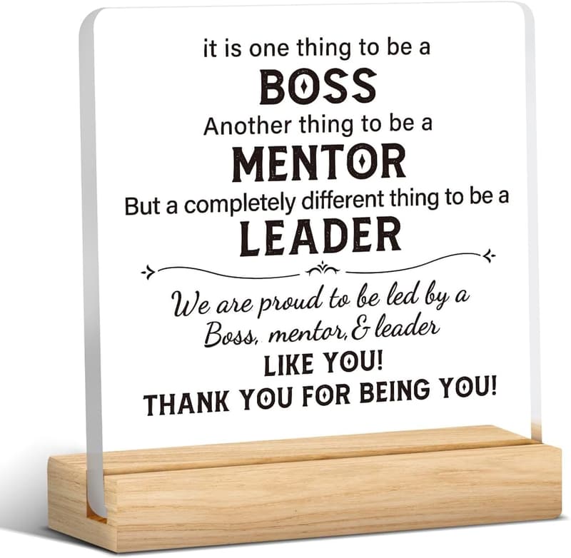 National Boss's Day Acrylic Plaque - Appreciation Gift for Boss
