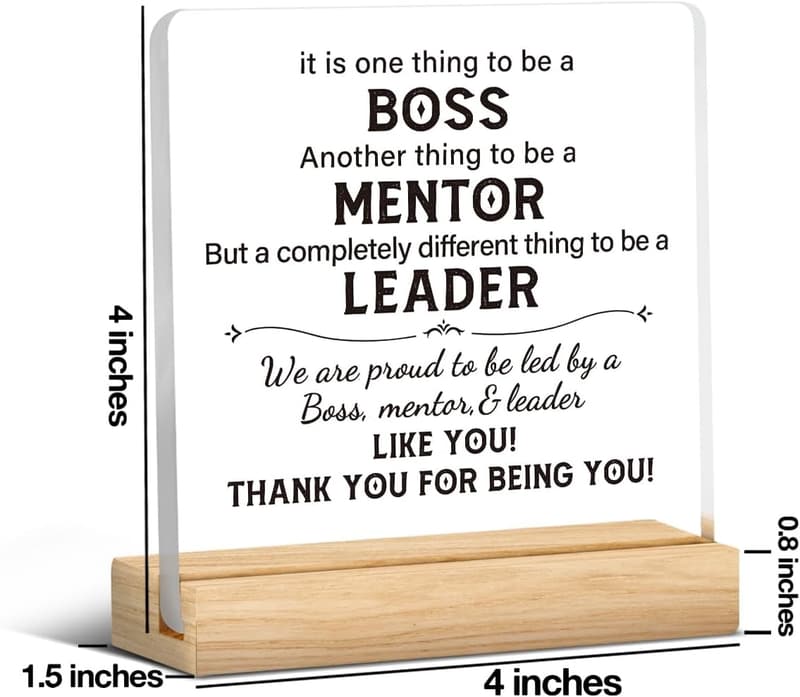 National Boss's Day Acrylic Plaque - Appreciation Gift for Boss
