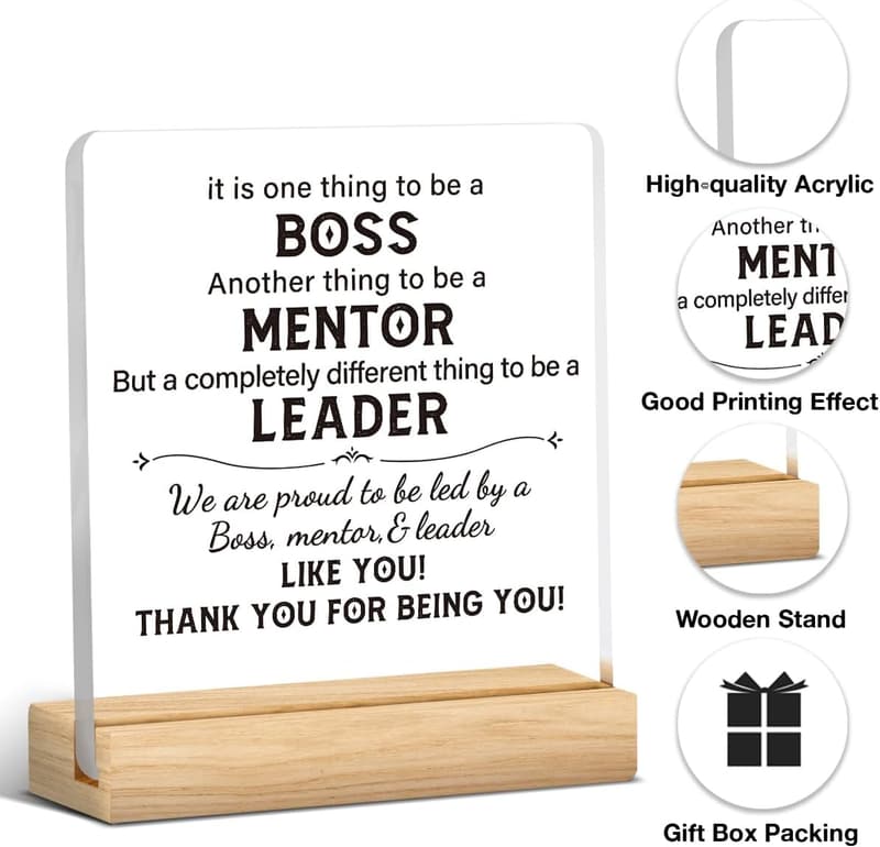 National Boss's Day Acrylic Plaque - Appreciation Gift for Boss