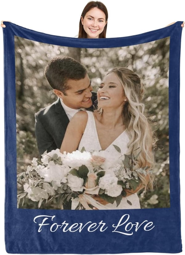 Personalized Photo Blanket for Couples Gifts
