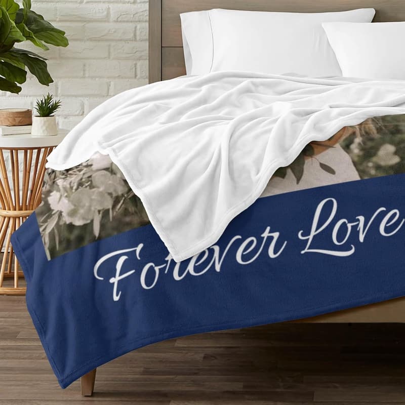 Personalized Photo Blanket for Couples Gifts