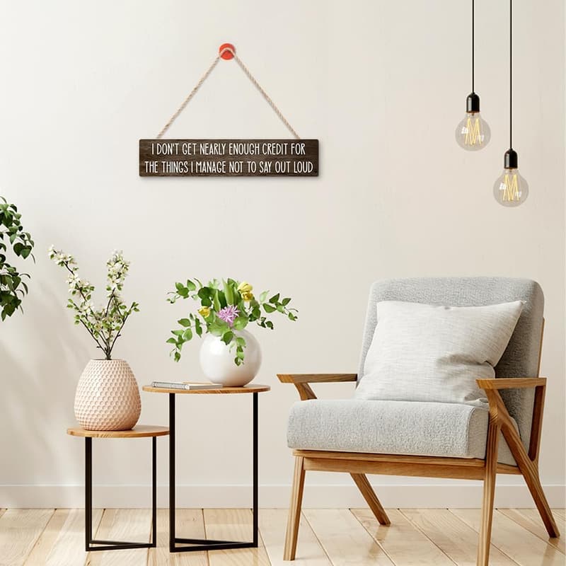 Funny Hanging Wooden Plaque for Home or Office Decor