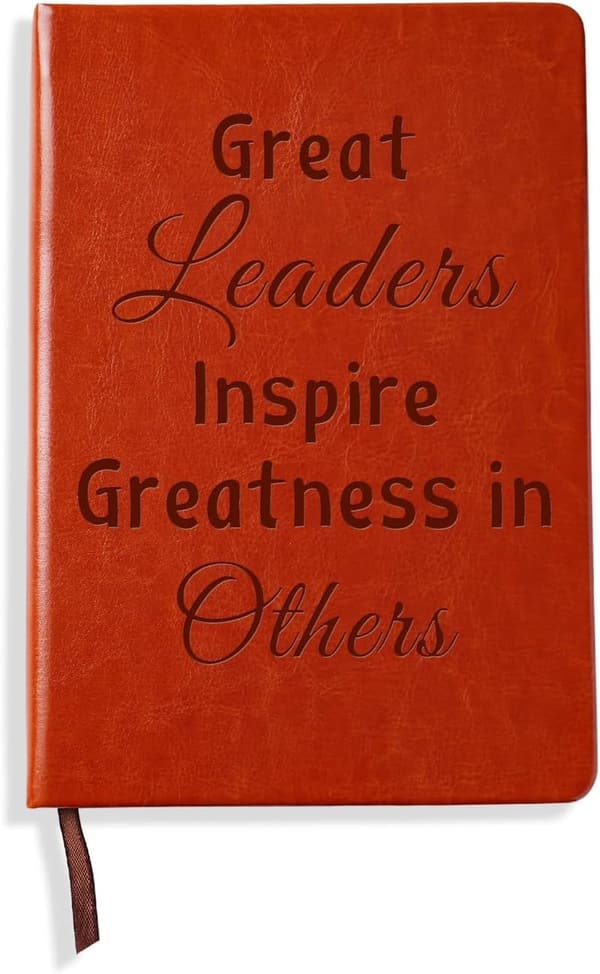 Boss Appreciation Gift Leather Journal for Great Leaders