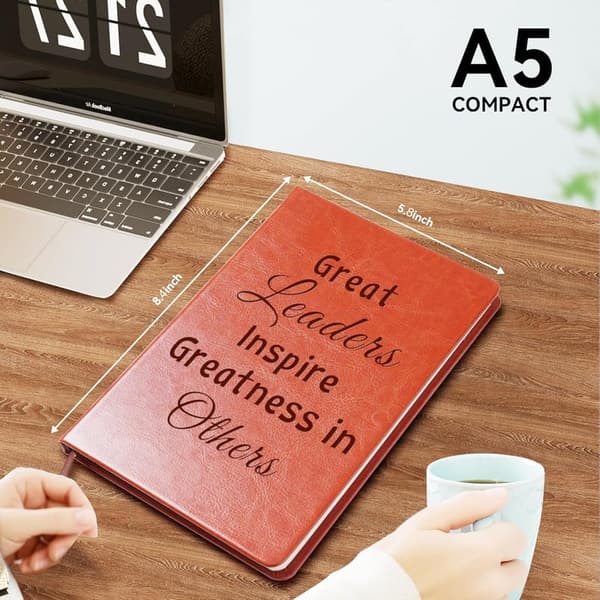 Boss Appreciation Gift Leather Journal for Great Leaders