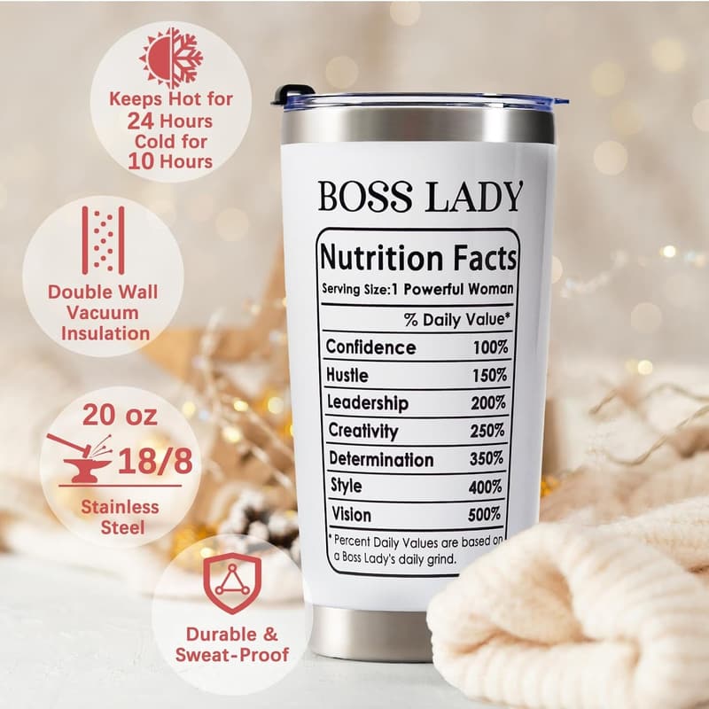 Boss Day Tumbler for Women - Inspirational Gift for Leaders