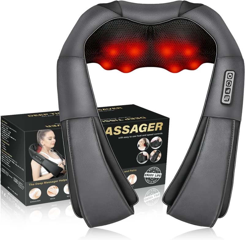 Shiatsu Electric Massager Pillow with Heat for Pain Relief