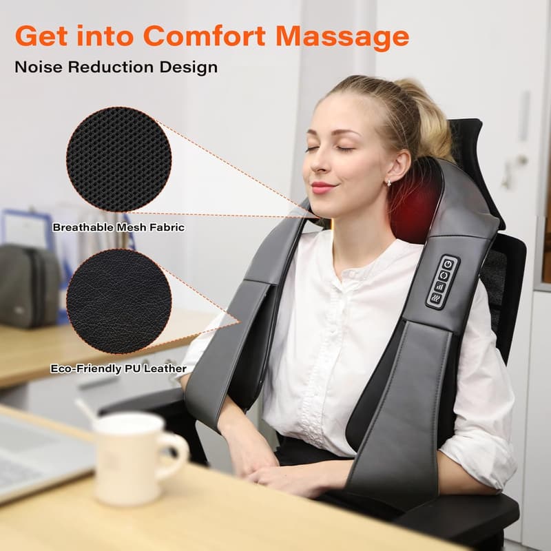 Shiatsu Electric Massager Pillow with Heat for Pain Relief