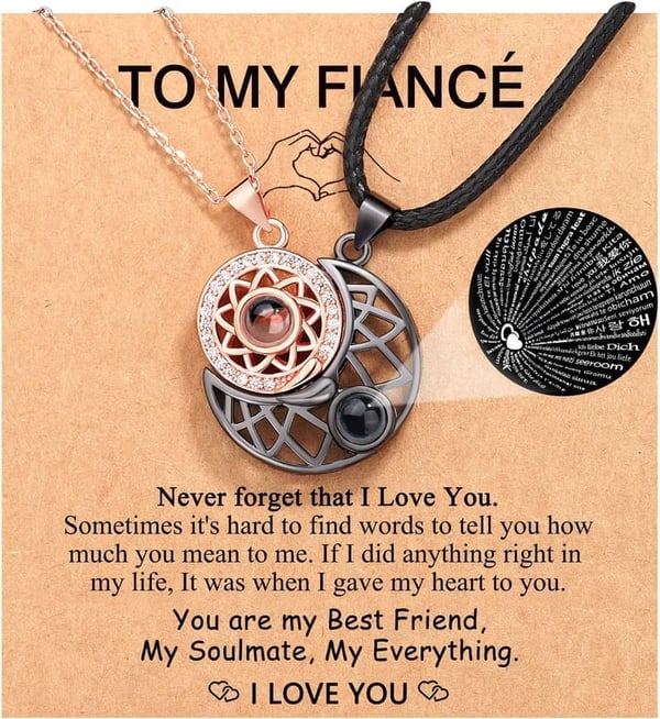 Couple Necklace for Anniversary - Gift for Him and Her