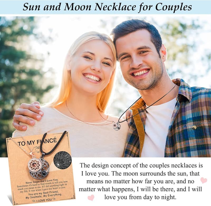 Couple Necklace for Anniversary - Gift for Him and Her