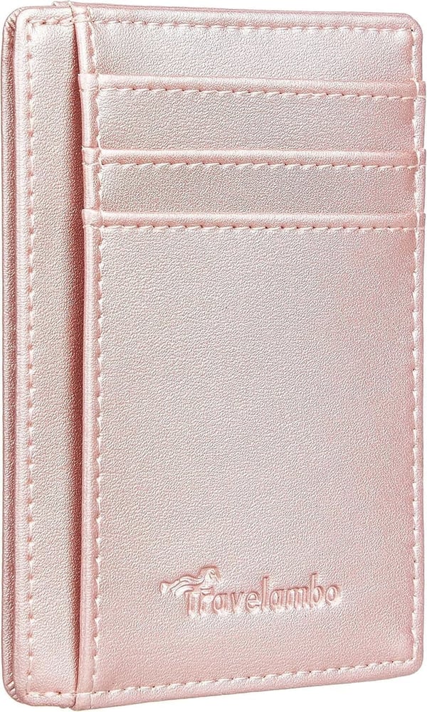 Minimalist Leather Slim Wallet with RFID Blocking