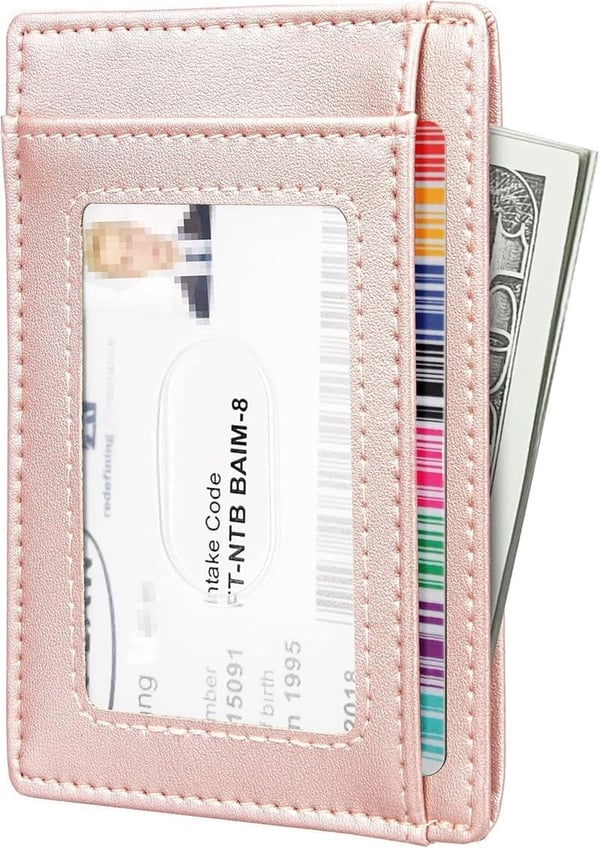 Minimalist Leather Slim Wallet with RFID Blocking