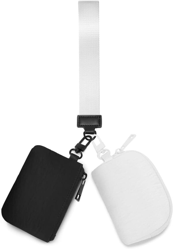 Portable Dual Pouch Wristlet Wallet for Women - Travel & Sports