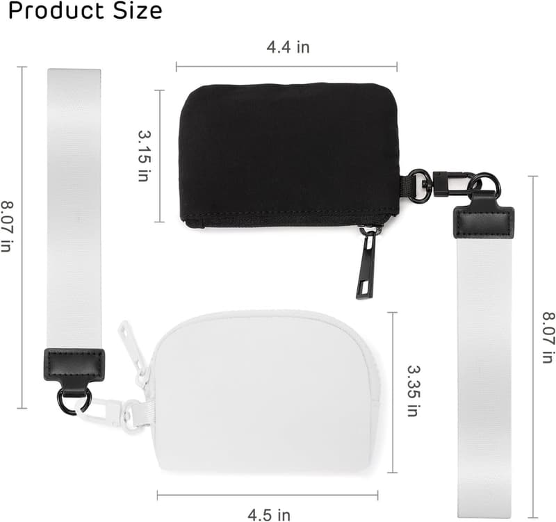 Portable Dual Pouch Wristlet Wallet for Women - Travel & Sports