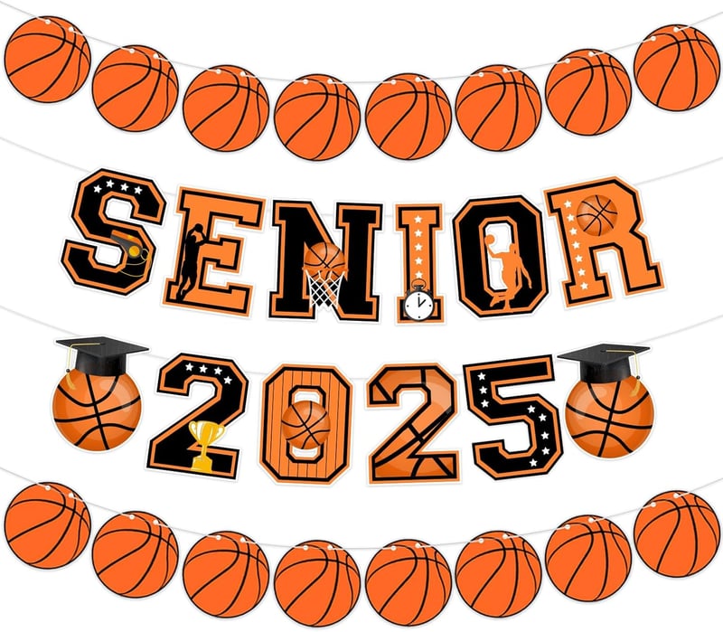 Senior Night Basketball Decorations - 2025 Graduation Banners