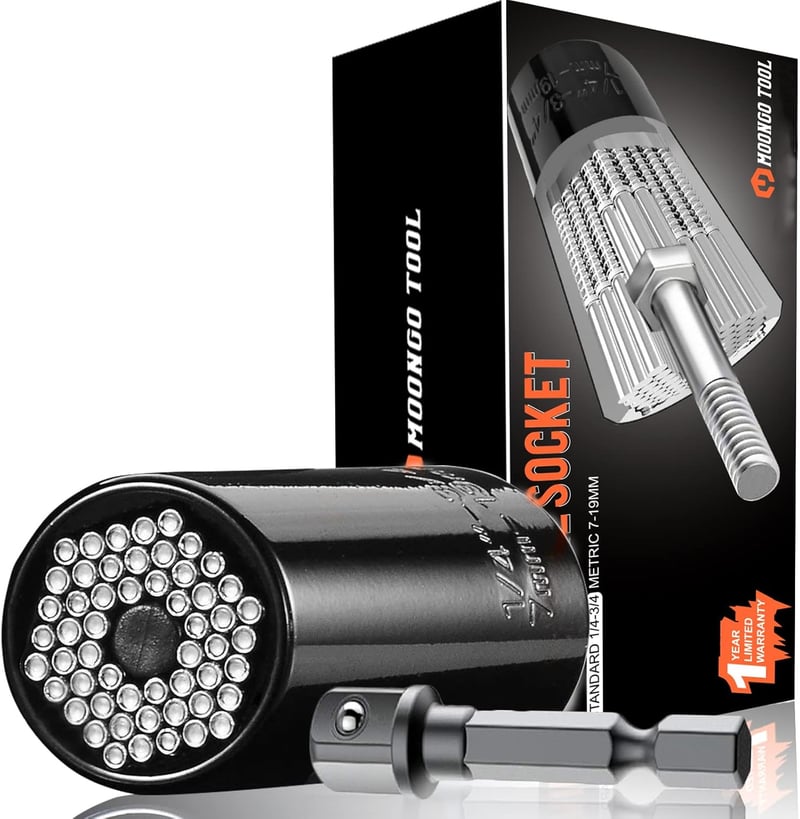 Universal Socket Tool Set with Power Drill Adapter for Dad