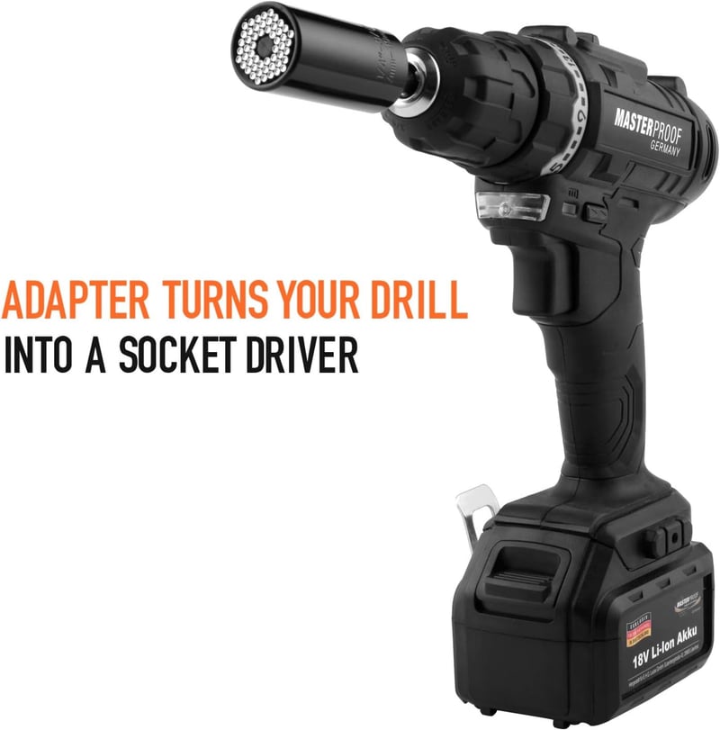 Universal Socket Tool Set with Power Drill Adapter for Dad