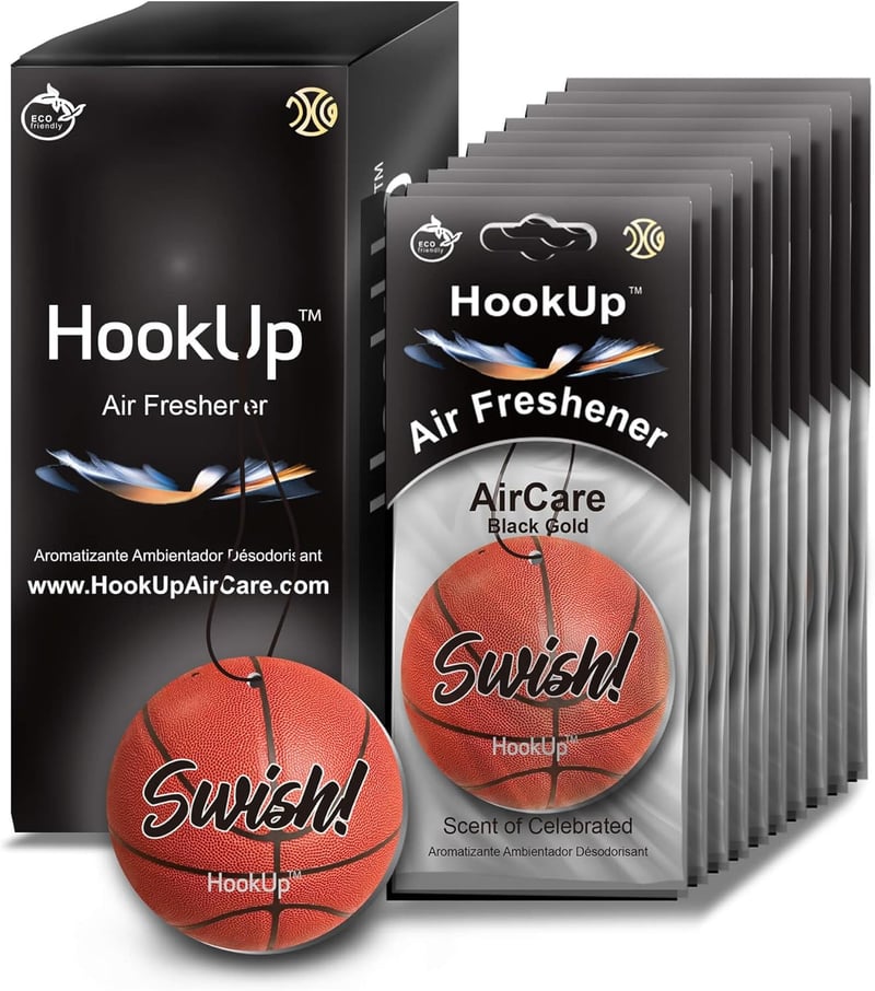 Basketball Air Freshener - 10 Pack, Black Gold Scent