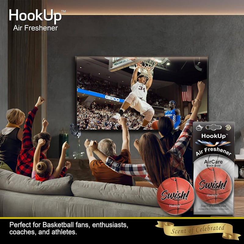 Basketball Air Freshener - 10 Pack, Black Gold Scent