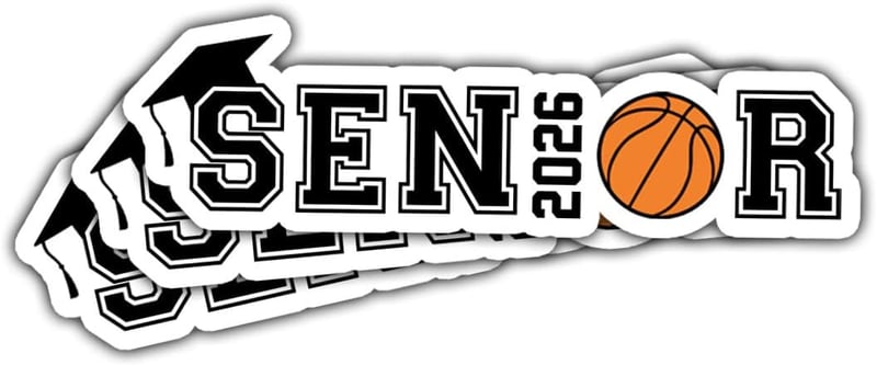 Class of 2026 Basketball Stickers - Set of 3 Vinyl Decals